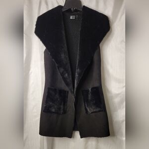 Love Token mix media open vest